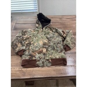 KINGS Camo Coat Kids Youth Medium Camo Carhartt Style Quilted Hood